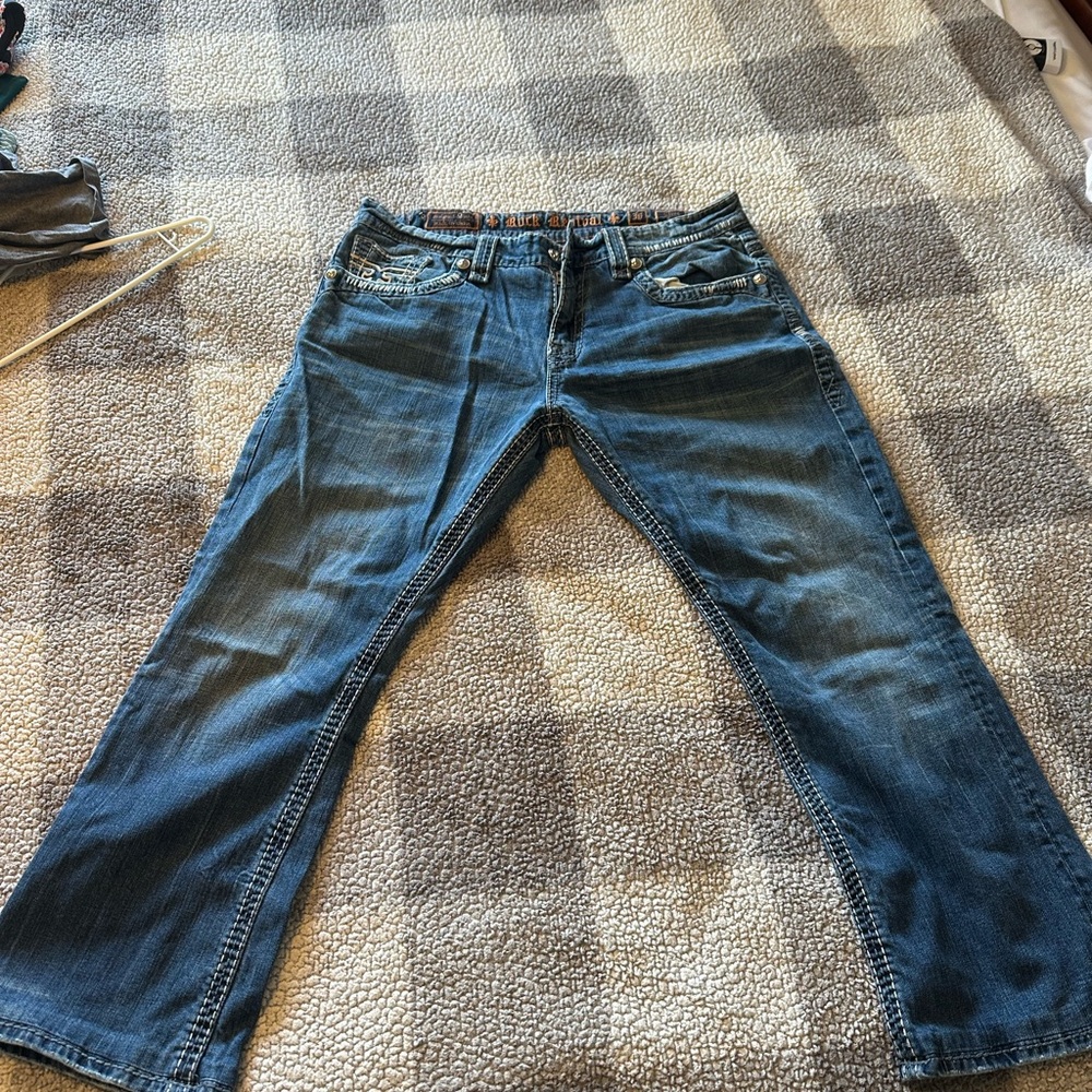 Rock Revival Bootcut Fit Dark Blue Jeans